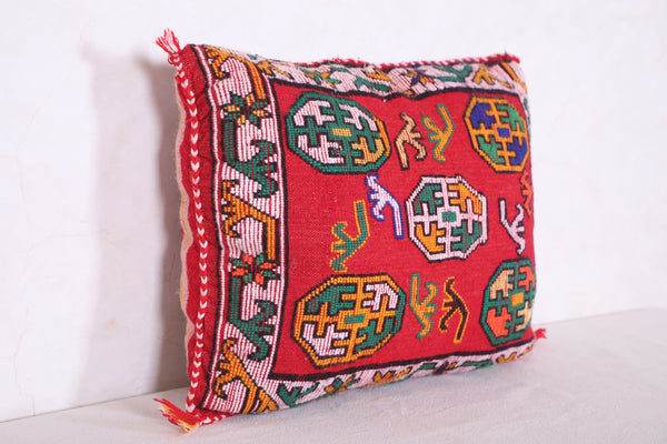 Vintage kilim moroccan pillow 14.1 INCHES X 17.7 INCHES
