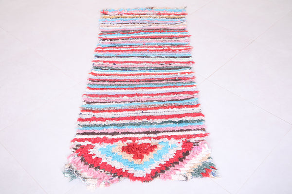Vintage colorful berber Moroccan Rug 2.2 FT X 5.6 FT
