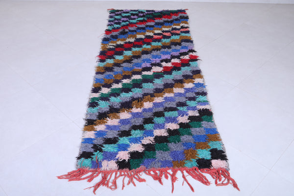 Vintage Moroccan runner rug – 3 x 8 FT | Colorful berber carpet