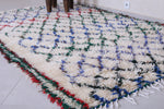 Vintage colourful handmade moroccan berber rug  5.4 FT X 8.6 FT