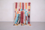 Vintage colorful contemporary berber rug 4.6 FT X 8.1 FT