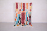 Vintage colorful contemporary berber rug 4.6 FT X 8.1 FT