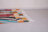 Vintage colorful contemporary berber rug 4.6 FT X 8.1 FT