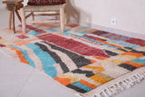 Vintage colorful contemporary berber rug 4.6 FT X 8.1 FT