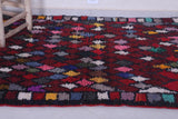 Vintage colorful handmade berber rug 3.6 FT X 5.5 FT