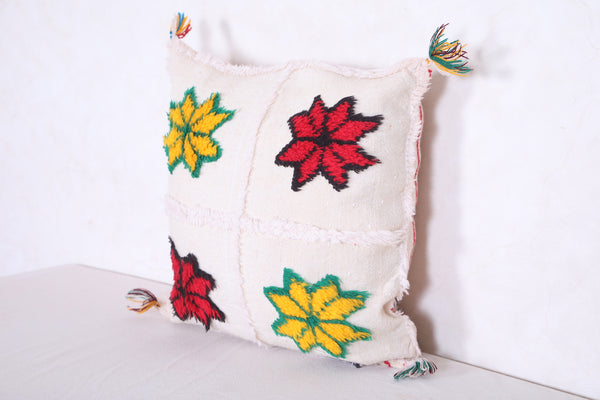 Moroccan handmade kilim pillow 16.5 INCHES X 16.5 INCHES