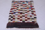 Colorful handmade moroccan berber rug 2.6 FT X 4.1 FT