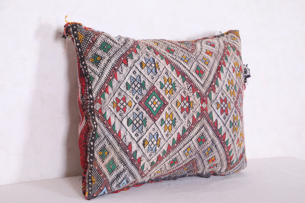 Vintage kilim moroccan pillow 17.3 INCHES X 22 INCHES