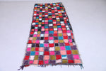 Vintage handmade moroccan berber rug 3.4 FT X 8.3 FT