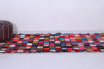 Vintage handmade moroccan berber rug 3.4 FT X 8.3 FT