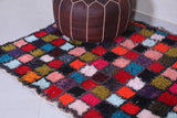 Vintage handmade moroccan berber rug 3.4 FT X 8.3 FT