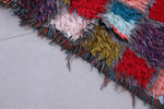 Vintage handmade moroccan berber rug 3.4 FT X 8.3 FT