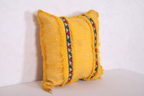 Vintage kilim moroccan pillow 16.1 INCHES X 17.3 INCHES