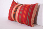 Vintage kilim moroccan pillow 13.7 INCHES X 22.4 INCHES