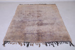 Vintage handmade moroccan berber rug 5.3 FT X 6.2 FT