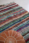 Boucherouite rug handmade colorful  4.9 FT X 6 FT