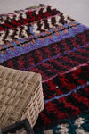 Colorful moroccan Boucherouite rug 4.4 FT X 6.9 FT