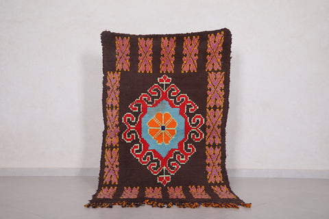 Azilal Moroccan berber small carpet 3.2 FT X 5.4 FT