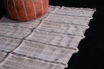 Moroccan vintage handwoven berber wedding blanket 3.6 FT X 6.1 FT