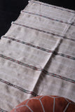 Moroccan vintage handwoven berber wedding blanket 3.6 FT X 6.1 FT