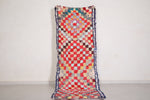 Runner boucherouite Moroccan azilal rug 2.1 FT X 8.1 FT