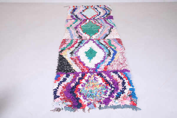 Boho Moroccan runner rug – Handmade diamond patterns | 2.3 FT x 6.1 FT