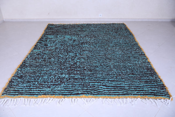 Wool azilal rug, Handmade Green berber rug - Custom Rug
