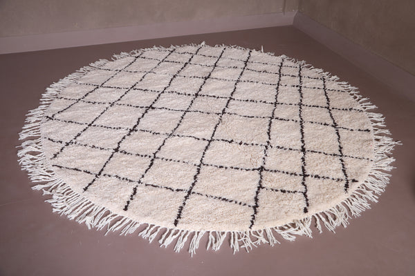 Rounded custom rug, Berber moroccan round carpet
