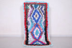 Moroccan gorgeous boucherouite carpet 2.6 FT X 5.9 FT