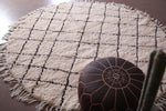 Rounded custom rug, Berber moroccan round carpet