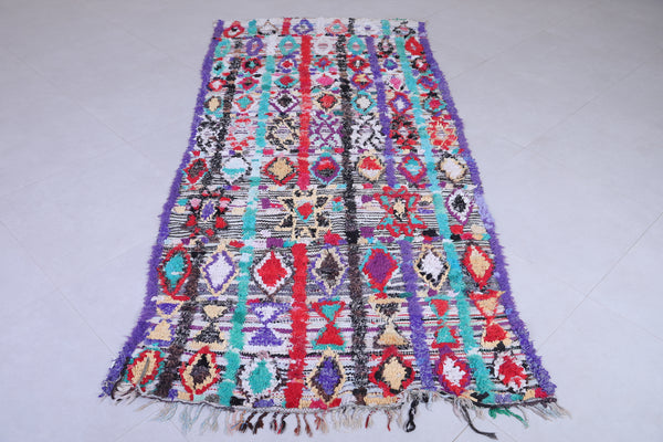 Vintage handmade moroccan berber rug 3.9 FT X 8.6 FT