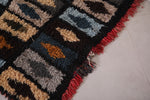 Berber boucherouite Handmade rug 3.7 FT X 6.5 FT