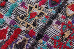 Vintage handmade moroccan berber rug 3.9 FT X 8.6 FT