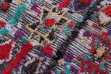Vintage handmade moroccan berber rug 3.9 FT X 8.6 FT