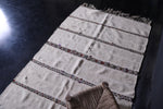Vintage moroccan handwoven berber wedding blanket  3.7 FT X 5.8 FT