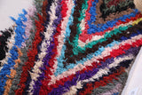 Colorful boucerouite Moroccan carpet  2.4 FT X 5.6 FT