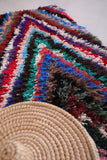 Colorful boucerouite Moroccan carpet  2.4 FT X 5.6 FT