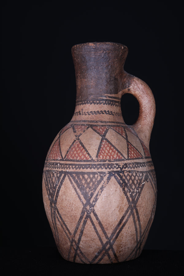 Antique moroccan water clay pot 5.5 INCHES X 10 INCHES