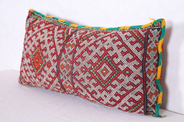 Moroccan handmade kilim pillow 12.9 INCHES X 24.8 INCHES