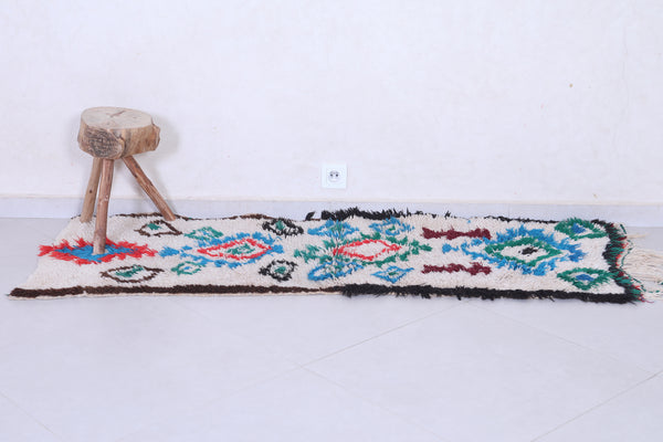 Vintage Moroccan berber runner rug 2.2 x 5.9 ft | Handwoven tribal charm