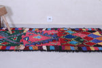 Vintage handmade moroccan berber rug 2.6 FT X 5.8 FT