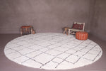Rounded custom berber rug, Moroccan handmade carpet