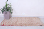 Vintage handmade moroccan berber rug 2.6 FT X 5.2 FT
