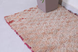 Vintage handmade moroccan berber rug 2.6 FT X 5.2 FT
