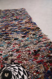 Colorful berber Boucherouite carpet 2.8 FT X 7 FT