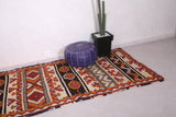 Handmade berber Moroccan Azilal rug 4.4 FT X 10.9 FT