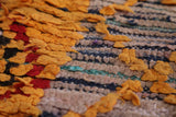Colorful vintage handmade runner rug 2.8 FT X 7.5 FT