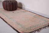 Old handmade Moroccan rug 3.4 FT X 6.9 FT