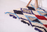 Zigzag colorful moroccan Azilal rug 2.8 FT X 6.1 FT