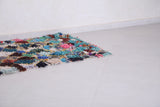 Moroccan Boucherouite small runner carpet 3.1 FT X 6.8 FT